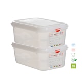 thumbnail of DENOX Contenedor hermético profesional, polipropileno, Gastronox 1/4, 2,8 L, 265 x 162 x H100, con tapa de doble cierre, 2 unidades