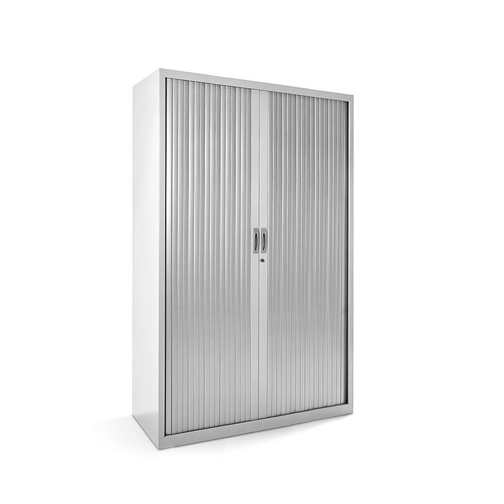 Rocada armario metálico persiana 120x198x45 ral 7035 incluye 4 baldas. color gris. medida 120x198x45cm (largo x alto x prof.)