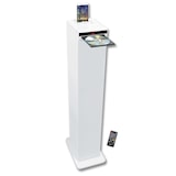 thumbnail of Tour de son blanche avec lecteur CD, Bluetooth, FM et USB, 60W + télécommande