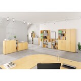 thumbnail of bümö Regal weiß, Standregal aus Holz für 2 Ordnerhöhen - Bücherregal klein 40 cm schmal, Aktenregal für Ordner & Bücher, kleines Büroregal,