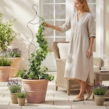 thumbnail of DanDiBo Rankhilfe Kletterhilfe Metall 140 cm Bodenstecker Gracia Gartenstecker Rankgitter Kletterpflanzen Blumenhalter Ranksäule Garten Blumen