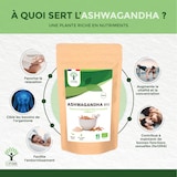 thumbnail of Ashwagandha Bio - Withania somnifera - Racines d'Ashwagandha Indien en Poudre - Sommeil Anti-stress - Conditionné en France - Certifié Ecocert - 100g