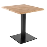 thumbnail of Mesa de comedor de 70 x 70 cm con bordes rectos de roble