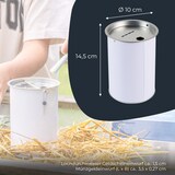 thumbnail of Spendendose, HMF 46000-07, 14,5 x 10 cm, Lichtgrau