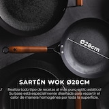 thumbnail of Masterpro - Wok Ø24x7,5cm van geperst ijzer met keramische coating