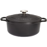 thumbnail of Le Chasseur Cocotte basse fonte émaillée ronde noir 20 cm 2.3 L Le Chasseur 071102