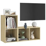 thumbnail of vidaXL TV-Schränke 2 Stk. Sonoma-Eiche 72x35x36,5 cm Holzwerkstoff