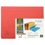 thumbnail of Exacompta 46970E 10x 10er Packung Aktenmappen mit Verschlusskappe aus Karton 290g Forever, für Format DIN A4 - Farben sortiert