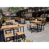 thumbnail of METRO PROFESSIONAL Gastro Stehtisch Lynx, Alu/Eukalyptus, 142 x 70 cm, rechteckig, schwarz