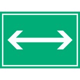 thumbnail of Richtungspfeil rechts links Schild waagerecht weiss grün Pfeil A6 (105x148mm)