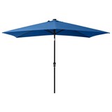 thumbnail of vidaXL Parasol met LED's en stalen paal 2x3 m azuurblauw