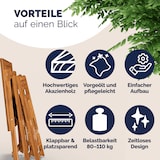 thumbnail of Casaria Balkonset aus Akazienholz 3-tlg. zusammenklappbar