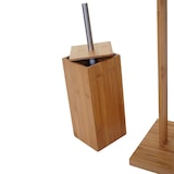thumbnail of WC-Papierhalter HWC-B18, Klopapierhalter Toilettenrollenhalter Toilettenbürste, Bambus