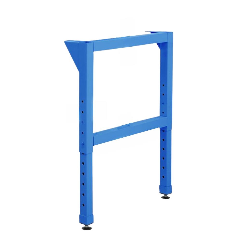 PROREGAL Höhenverstellbarer Vierkantrohr-Fuß für Werkbank Rhino | HxT 60-100x70cm | Komplett verschweißt & pulverbeschichtet | Lichtblau