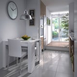 thumbnail of Dmora Consolle Compton, Tavolo da pranzo allungabile, Tavolo con allunghe multiuso estensibile fino a 10 posti, 51/237x90h78 cm, Bianco Lucido