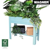 thumbnail of WAGNER GreenFAMILY Hochbeet GreenBOX Light - 70 x 83 x 34,5 cm, Massivholz türkisblau, Regalboden&Pflanztasche- 25027001