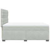 thumbnail of vidaXL Boxspringbett mit Matratze Hellgrau 140x190 cm Samt