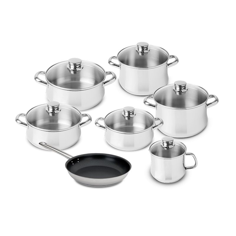 Trem de cozinha 7 peças low cost classic glass