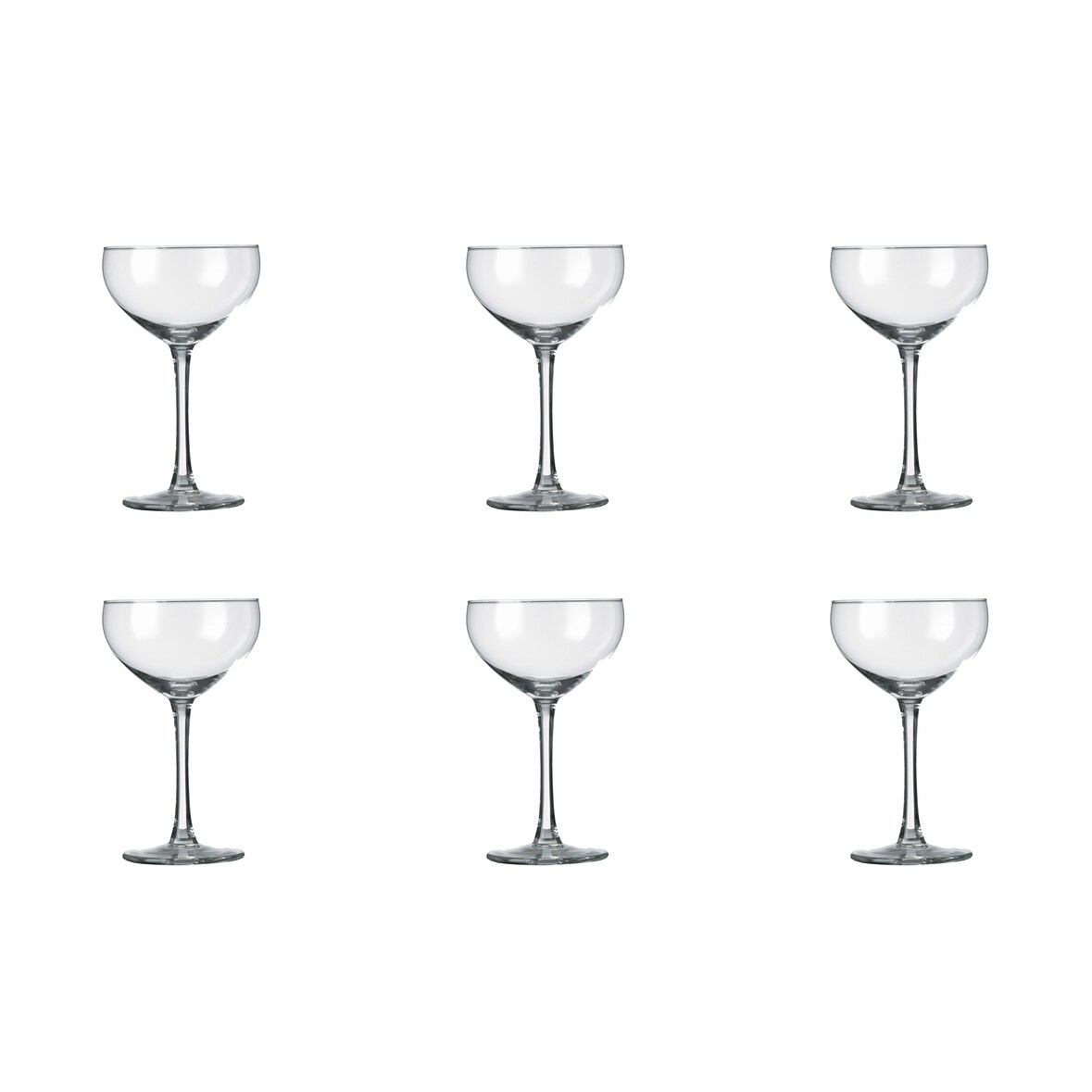 Royal Leerdam 6er Set Sektglas Specials, 240 ml, glasklare Stielgläser für Schaumwein, Cocktails oder als Dessertglas, modern, spülmaschinenfest