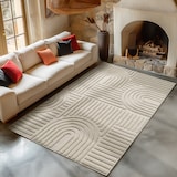 thumbnail of Carpetsale24 Teppich Läufer 80x150 cm Beige, Hochflor Wohnzimmer Teppich, Weich & Flauschig, Skandinavisch Boho Stil, Langflor Shaggy, Pflegeleicht