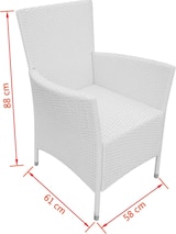 thumbnail of vidaXL 5-tlg. Garten-Essgruppe Poly Rattan Cremeweiß