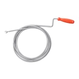 thumbnail of Relaxdays Rohrreinigungsspirale mit Kralle, mechanische Rohrreinigung, WC, Dusche, Waschbecken, Stahl, 6mm x 3m, silber