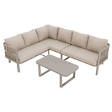 thumbnail of Merax tuinlounge, 2-zitsbank met kussens en touwvlechtwerk, outdoor, beige