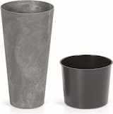 thumbnail of WellHome - Tubus Slim Effect Set mit 3 Pflanztöpfen 15,5/27/64 Liter in Zementfarbe