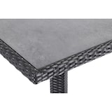 thumbnail of METRO PROFESSIONAL Mesa bistro Barbados, aluminio/poliratán, 70 x 70 cm, tablero efecto piedra, negro