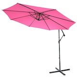 thumbnail of Ampelschirm Acerra, Sonnenschirm Sonnenschutz, Ø 3m neigbar, Polyester/Stahl 11kg ~ pink mit Ständer