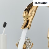 thumbnail of ADRIAAN | 3-gats badkamerkraan grote zwaan goud | Hotelcatering luxe design badkraan 2-greeps mengkraan wastafelmengkraan