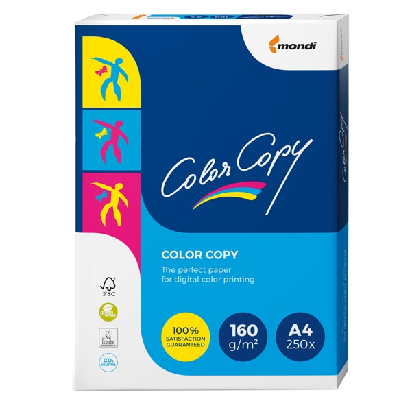Mondi Color Copy DIN A4 Druckerpapier Weiß 160 g/m² Satin 250 Blatt