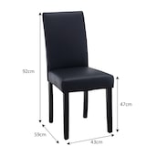 thumbnail of METRO PROFESSIONAL Gepolsterter Restaurantstuhl Baja 2er Set, Holz/Kunstleder, dunkelgrau