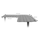 thumbnail of Tafelblad HWC-D40 voor hoekbureau, bureaublad, 90° ~ wit