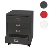 thumbnail of PROREGAL Rollcontainer HxBxT 55x40x41cm Metall 4 Schubladen Rot Schubladenschrank Stahlschrank Aktenschrank