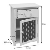 thumbnail of Kommode HWC-K83, Schrank Schubladenschrank, Holz 55x39,5x28,5cm ~ grau, Polyrattan dunkelgrau