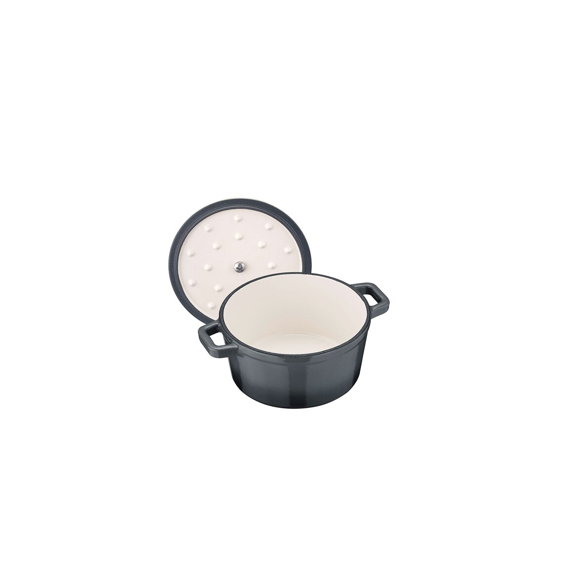 (Servier-)Topf 14 cm, Gusseisen, schwarz/grau - b.iron