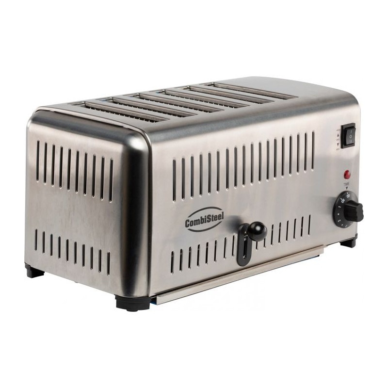 Grille Pain Professionnel   6 Tranches          Acier inoxydable 420x260x220mm COMBISTEEL