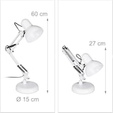 thumbnail of Candeeiro de mesa, braço articulado, luz de leitura, 50x27x15cm