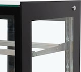 thumbnail of Romux® Kühlvitrine für Konditorei Quadratisch Tischgerät 2 Böden Schwarz 350 Liter Umluftkühlung | Kühlvitrine Gerade Glasscheiben