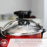 thumbnail of Magefesa Castell - Olla Express Tradicional Roja de 4 L, Acero Inoxidable 18/10, Todas las Cocinas, Inducción Total, Cocina Sana, Pomo Rotatorio