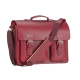 thumbnail of Ruitertassen Lehrertasche Leder 30x40cm Schultasche Aktentasche 2 Fächer rot Damen Büchertasche Arbeitstasche 40x30cm