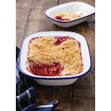 thumbnail of Gastronoble Olympia rechteckige Speiseschale weiß-blau 19 x 28cm