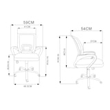 thumbnail of Sillas de oficina con asiento textil color Negro y Rosa. Modelo Martina