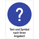 thumbnail of Dreifke® Aufkleber, Text und Gebotszeichen nach Ihren Angaben, Folie, 200x300 mm