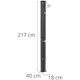 thumbnail of Uniprodo Solardusche - 35 l Tank - inkl. Regendusche, Wasserhahn, Thermometer