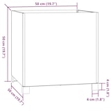 thumbnail of vidaXL Plantenbak met poten roestig 50x50x50 cm cortenstaal