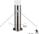 thumbnail of MONZANA® Außenleuchte mit Bewegungsmelder IP44 Wetterfest Silber E27 Anthrazit 50cm Außen Wegeleuchte Standleuchte
