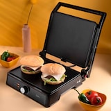 thumbnail of JATA JEGR1913 - Grill de asar doble/parrilla eléctrica con 2 placas de 29 x 24 cm. Apertura 180º. Placa superior basculante. Bandeja recogesalsas