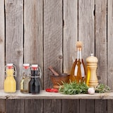 thumbnail of Relaxdays kleine Flaschen, 20er Set, 50 ml, Glasflaschen zum Befüllen, für Liköre & Öle, Bügelverschluss, transparent